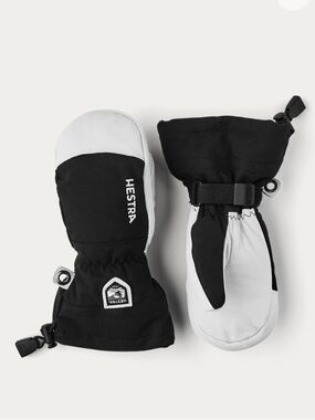 Hestra kids army leather heli-ski gloves removable liner 4